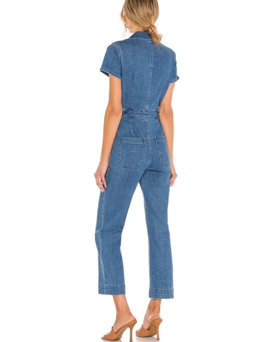 Show Me Your MuMu Emery Jumpsuit in French Blue. Size Large - Picture 2 of 11